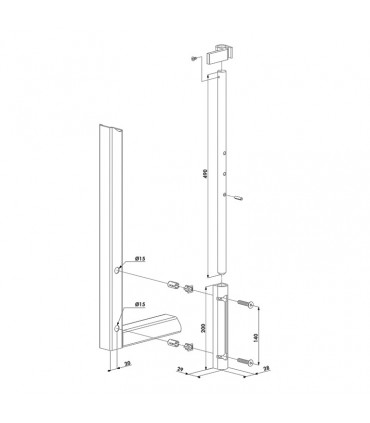 Verrou de sol à monter en applique se verrouille entre les vantaux