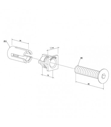 Chevilles de fication quick Fix pour articles Locinox acier inoxydable