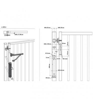 Ferme portail compact hydraulique polyvalent