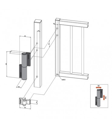Ferme portail compact hydraulique polyvalent