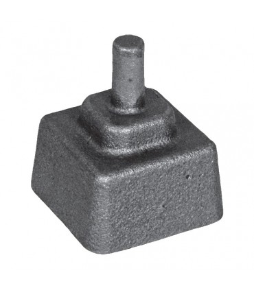 Crapaudine fonte 55x55mm axe ø12mm à sceller