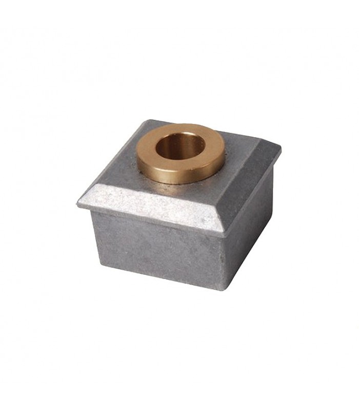 Jonction de Crapaudine 40x40mm alésage ø12mm aluminium et laiton
