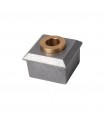 Jonction de Crapaudine 40x40mm alésage ø12mm aluminium et laiton