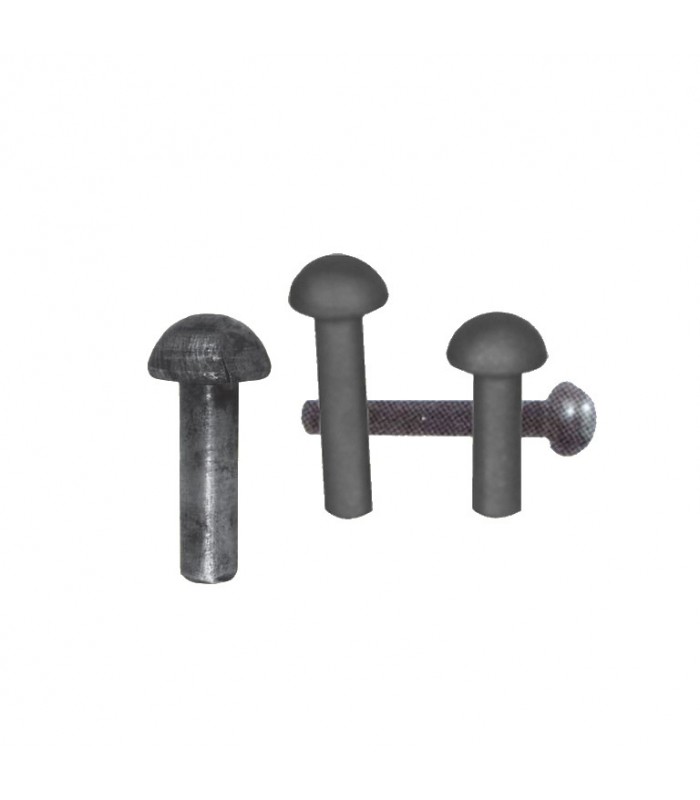 Sac de 50 rivets à frapper Ø6mm x 20mm de longueur acier tête demi sphérique