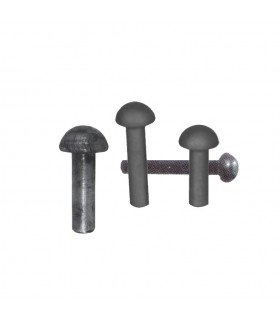 Sac de 50 rivets à frapper Ø6mm x 40mm de longueur acier tête demi sphérique