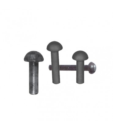 Sac de 50 rivets à frapper Ø6mm x 40mm de longueur acier tête demi sphérique