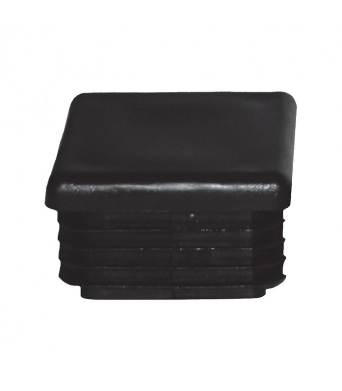 Bouchon nylon 40x40mm plein pour tube carré épaisseir entre 1 et 3 mm