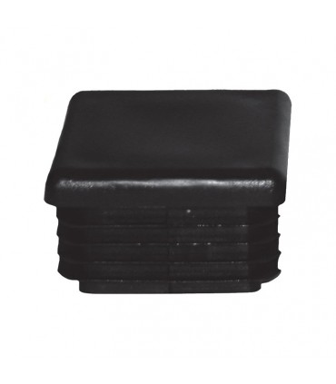 Bouchon nylon 40x40mm plein pour tube carré épaisseir entre 1 et 3 mm