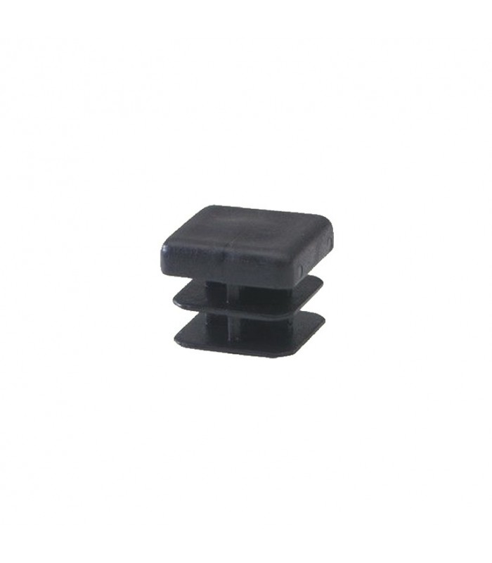 Bouchon nylon 16x16mm plein pour tube carré épaisseur 1 à 2mm