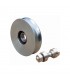 Roulette acier Ø140mm à gorge en U pour portails coulissants