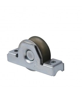 Roulette à encastrer Ø50mm gorge en U bandage polyamide anti-pincement