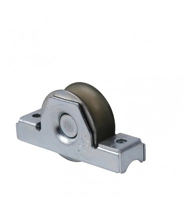 Roulette à encastrer Ø50mm gorge en U bandage polyamide anti-pincement