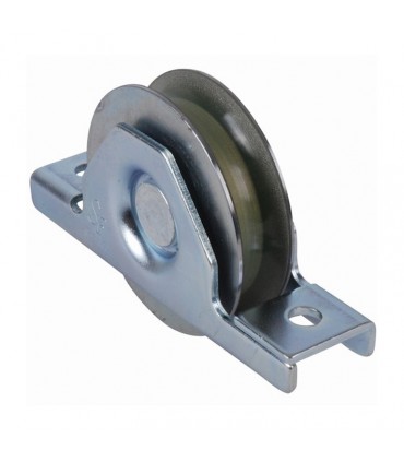 Roulette à encastrer Ø100mm gorge en U bandage polyamide pour portails coulissants
