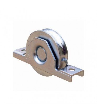 Roulette à encastrer ø120mm gorge en U acier avec double roulement