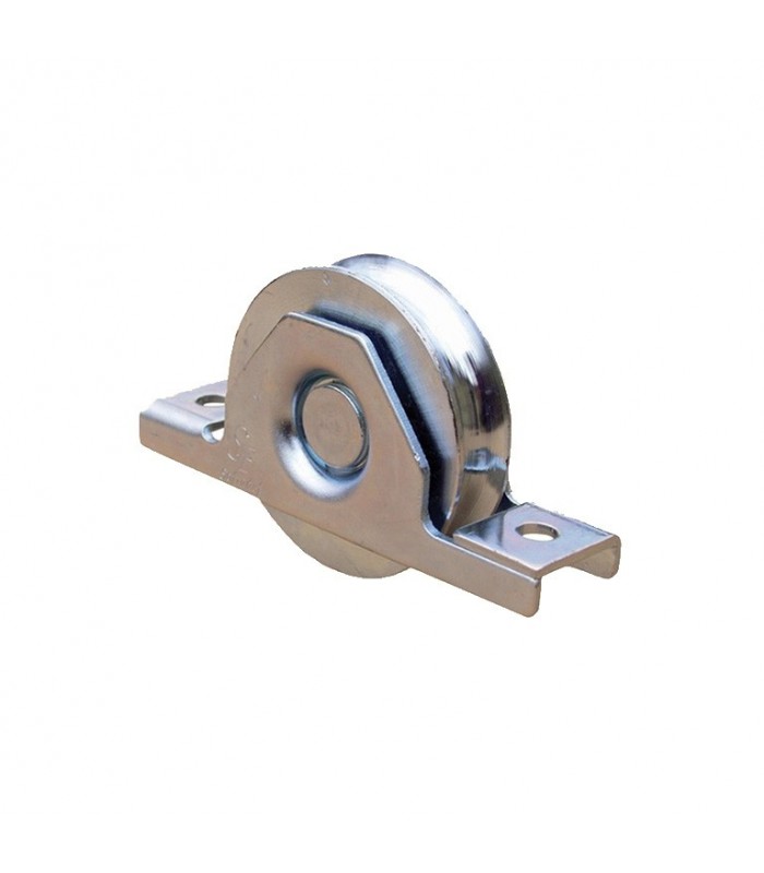 Roulette INOX à encastrer Ø80mm gorge en U pour portails coulissants