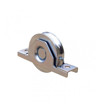 Roulette INOX à encastrer Ø80mm gorge en U pour portails coulissants