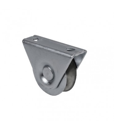 Roulette à visser Ø60mm avec gorge en U avec bandage polyamide