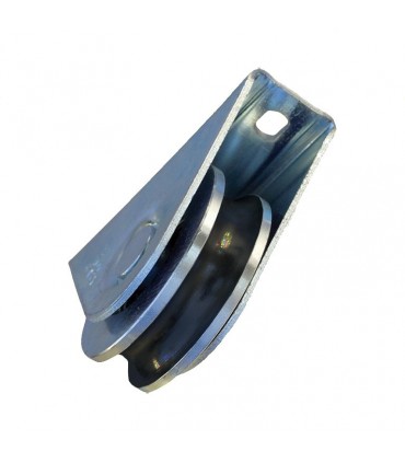 Roulette à visser Ø60mm avec gorge en U avec bandage polyamide