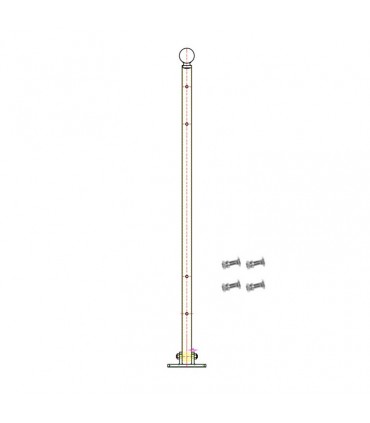 Poteau de cloture Gradius à fixer 1000mm