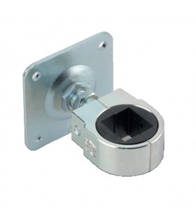 Gond réglable M22 pour tube 40x40mm sur platine à visser pour réglage horizontal