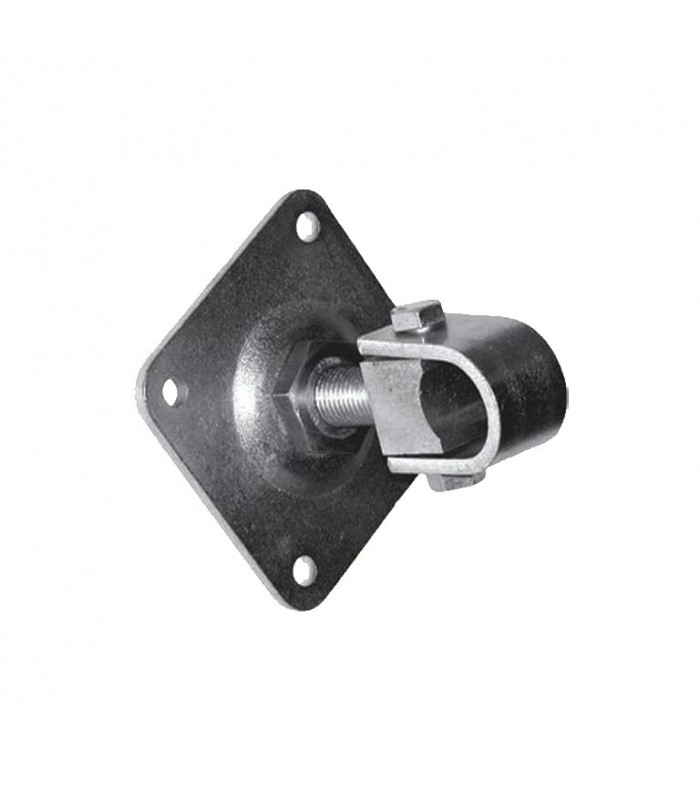 Gond réglable M22 pour tube 35x35mm sur platine à visser pour réglage horizontal