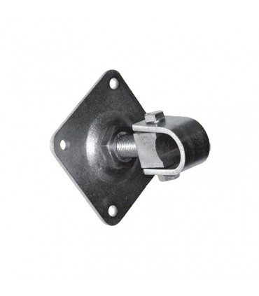 Gond réglable M22 pour tube 35x35mm sur platine à visser pour réglage horizontal