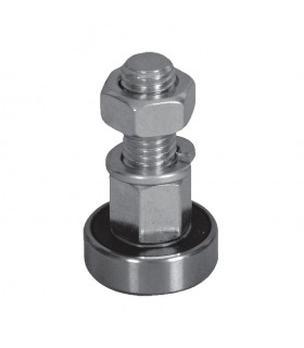 Galet de guidage Ø35x60mm axe M14 monté sur roulement à billes pour portails