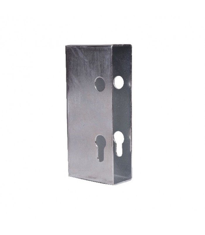 Boitier pour tube de 40x40mm pour serrure à crochet de portail coulissant