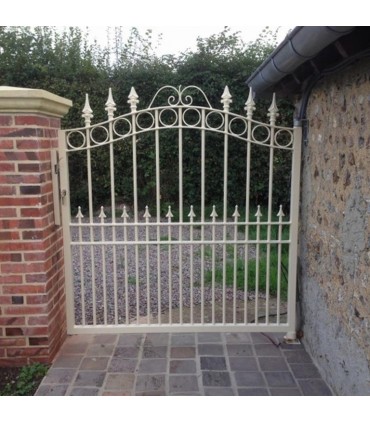 Serrure à larder INOX pour tube 40x40mm avec cylindre carré de 8mm