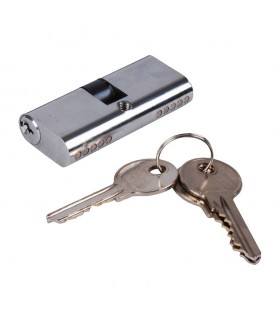 Cylindre ovale 30+30mm en acier zingué avec clefs