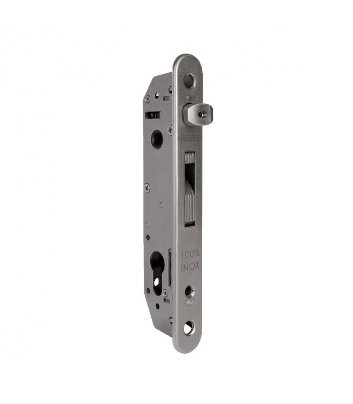 Serrure de sécurité INOX à larder pour tube de 40x40mm minimum