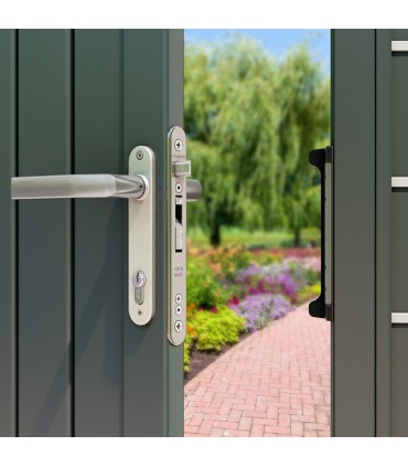 Serrure de sécurité INOX à larder pour tube de 40x40mm minimum