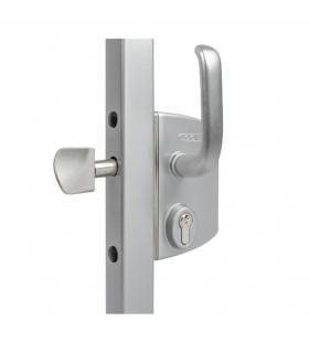 Serrure à crochet mécanisme INOX LSKZ 60x60 pour portails coulissants