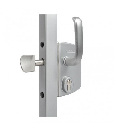 Serrure à crochet mécanisme INOX LSKZ 60x60 pour portails coulissants