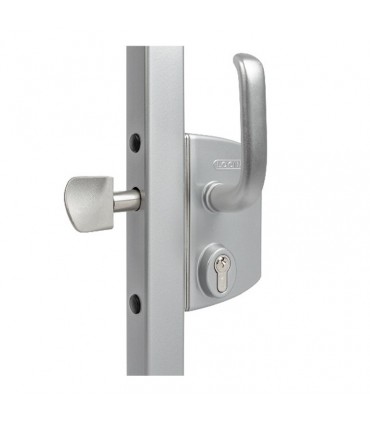Serrure à crochet mécanisme INOX LSKZ 80x80 pour portails coulissants
