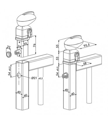 Serrure de sécurité piscine twist 40 LOCINOX mécanisme acier INOX