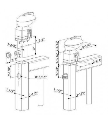 Serrure de sécurité piscine twist 40 LOCINOX mécanisme acier INOX