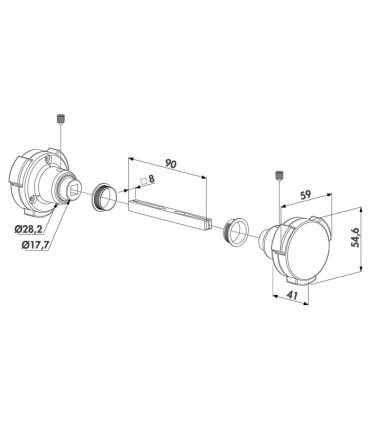 Bouton de sécurité piscine LOCINOX pour serrure de portail à battants