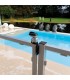 Gache pour serrure de sécurité piscine pour tube carré de 40x40mm
