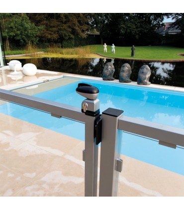 Gache pour serrure de sécurité piscine pour tube carré de 40x40mm
