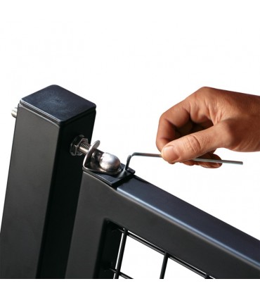 Charnière à ressort ferme-porte LOCINOX pour portillon de jardin 40x40mm