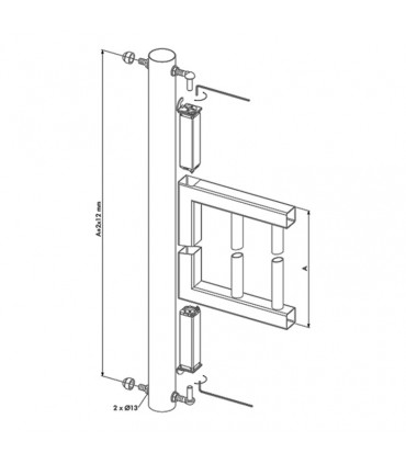 Charnière à ressort ferme-porte LOCINOX pour portillon de jardin 40x40mm