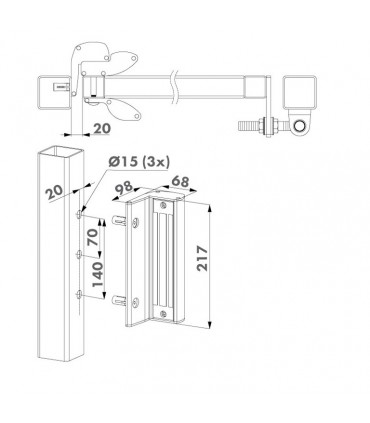 Ventouse électromagnétique LOCINOX avec poignée en applique