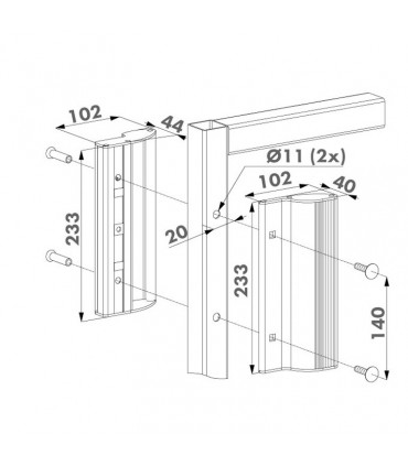 Ventouse électromagnétique LOCINOX avec poignée en applique