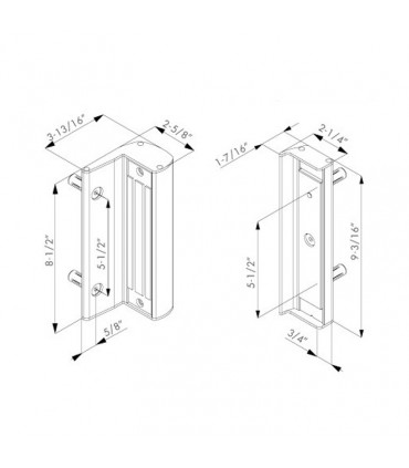 Ventouse électromagnétique Locinox sans poignée en applique
