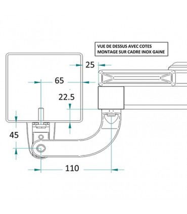 Modulo gond 180° cache blanc anti soulèvement