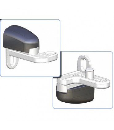 Gond modulo acier inox compensateur de pente noir pour portails