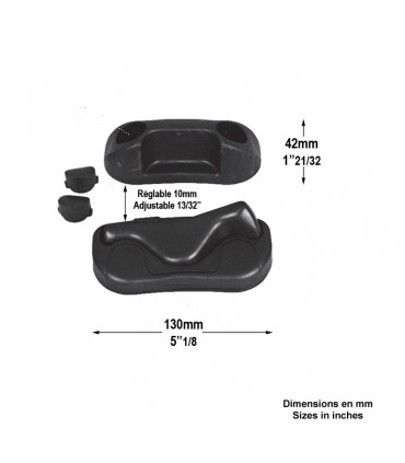Sabot avec basculeur par commande au pied et butée de portail