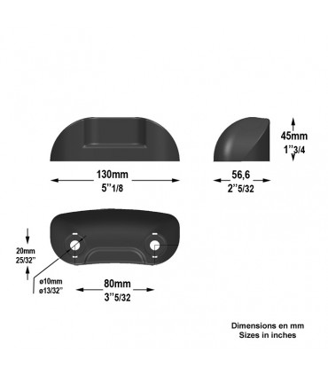 Sabot polyamide pour tous types de portails automatiques 