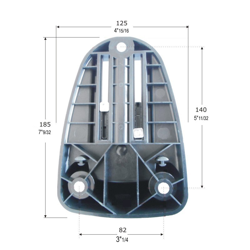 Sabot de portail à sceller en inox